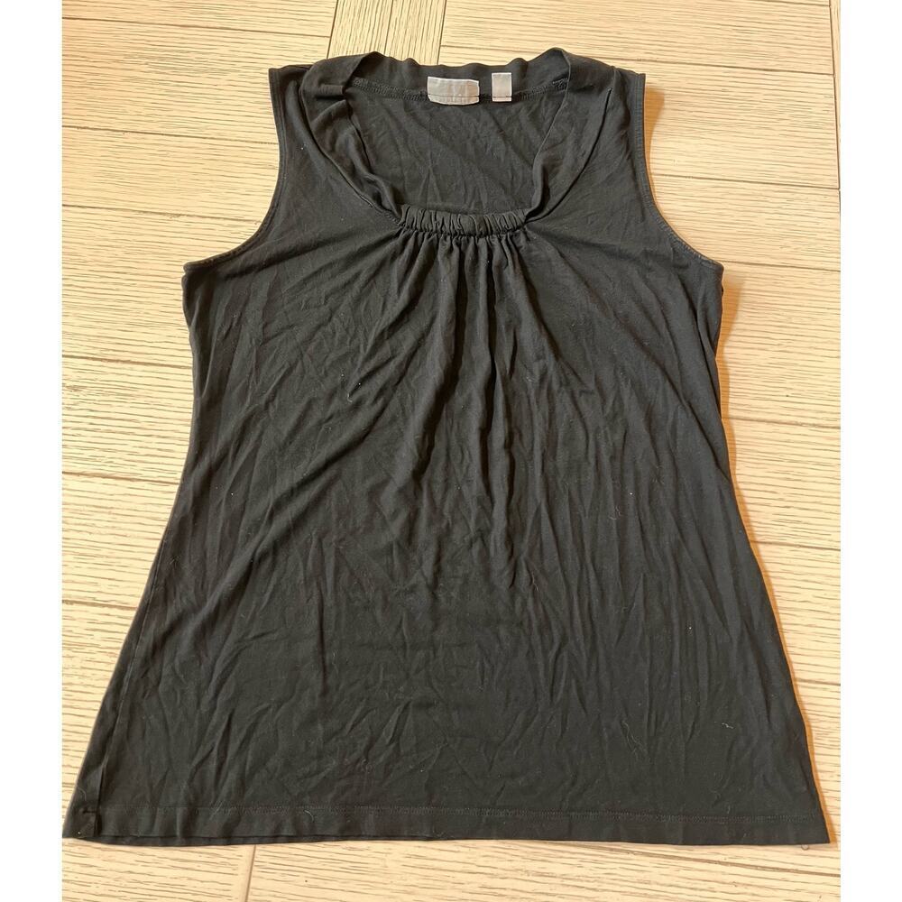 New York & Co stretch black rayon/ spandex tank top. Perfect for layering. Sz L